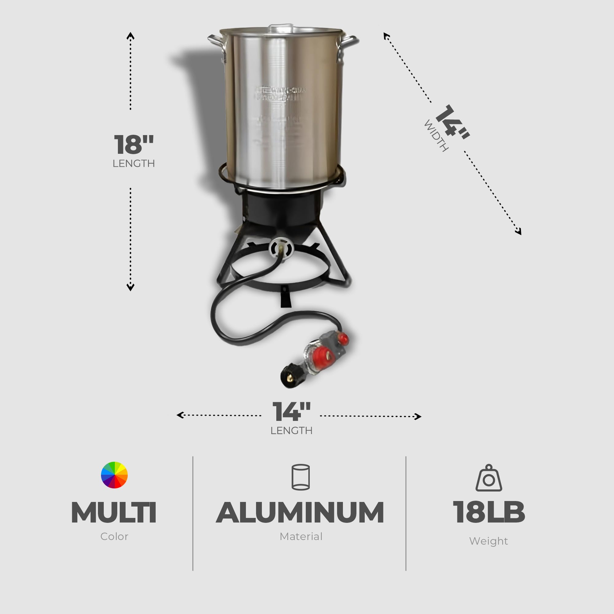 Amazon | Aluminum Turkey Fryer, 29-Qt. -1229 | King Kooker